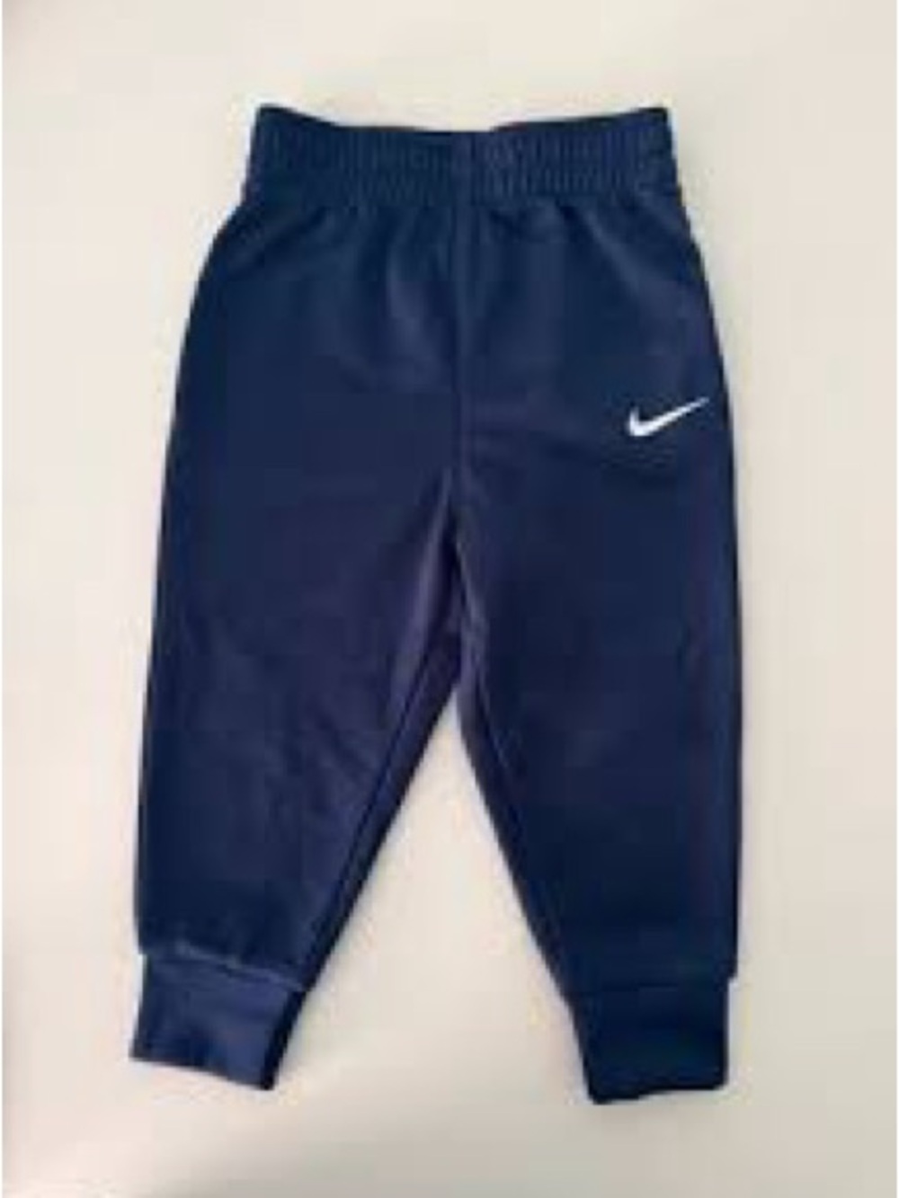 Nike Kids Navy Jogger Sweatpants with White Swoosh